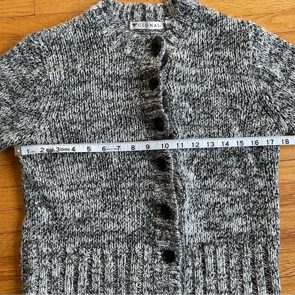 Cignal Women’s Marled Button Front Chunky Knit Wool Blend Cardigan Sweater Sz M - Picture 8 of 10